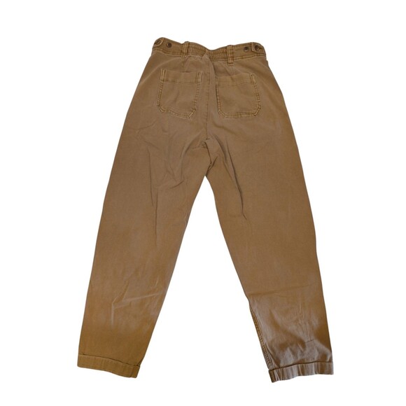 Vintage Old Navy Jeans Womens S Tan Sky-High Straight Rise Pants Elastic Waist - Picture 2 of 4